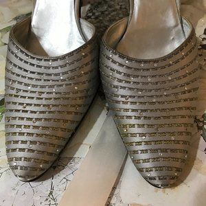 St John Silver Slingback Pump